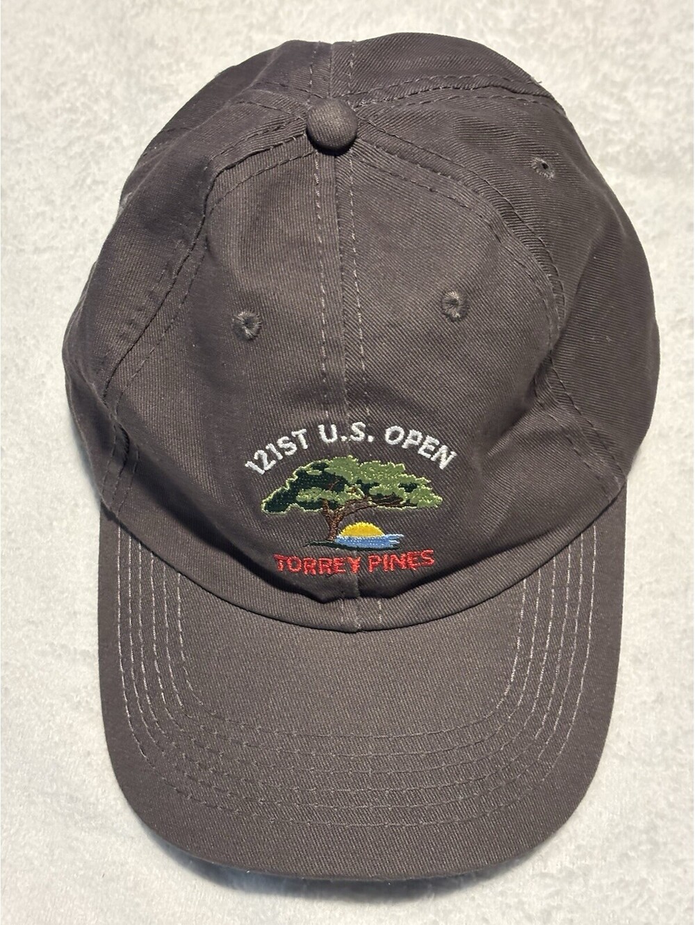 US Open Golf Hat Adult Grey USGA Torrey Pines Adjustable Golf Cap || pre-owned